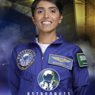 Mishaal Ashemimry in her space suit 
