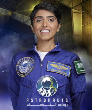 Mishaal Ashemimry in her space suit 